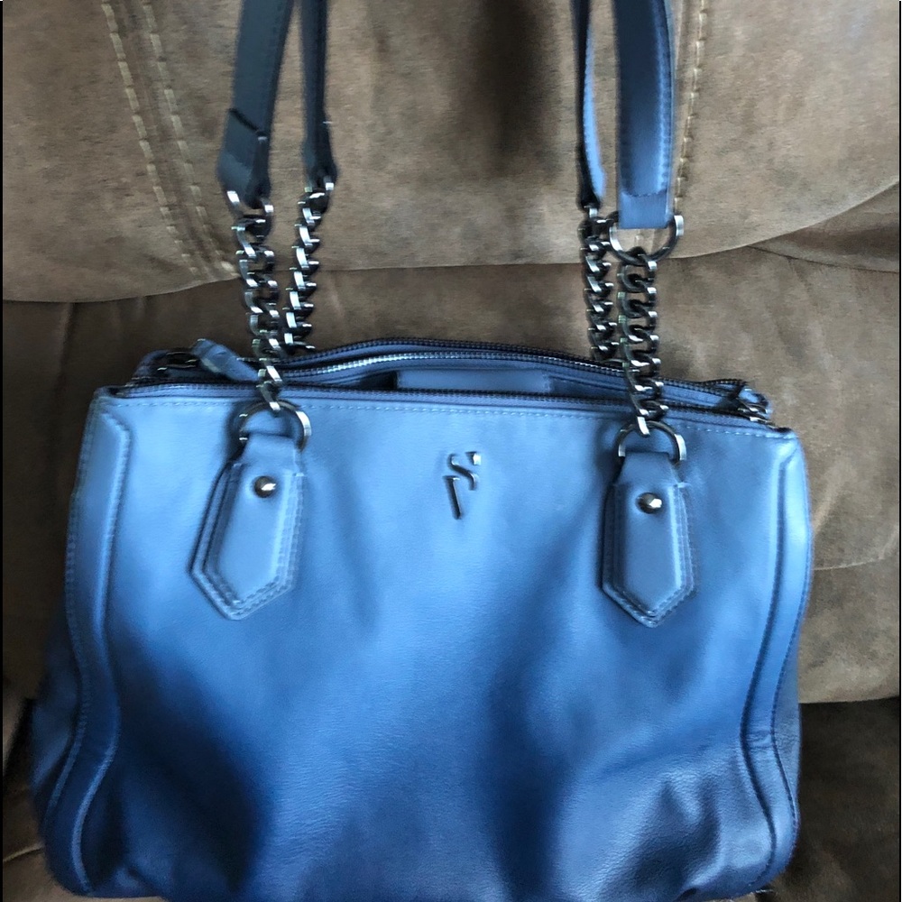 Triple entry shoulder bag